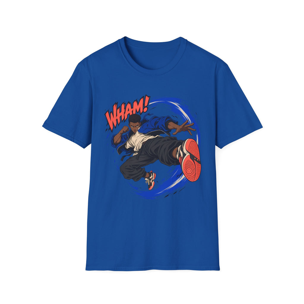 WHAM! | Anime Cartoon Ninja Kick Graphic T Shirt