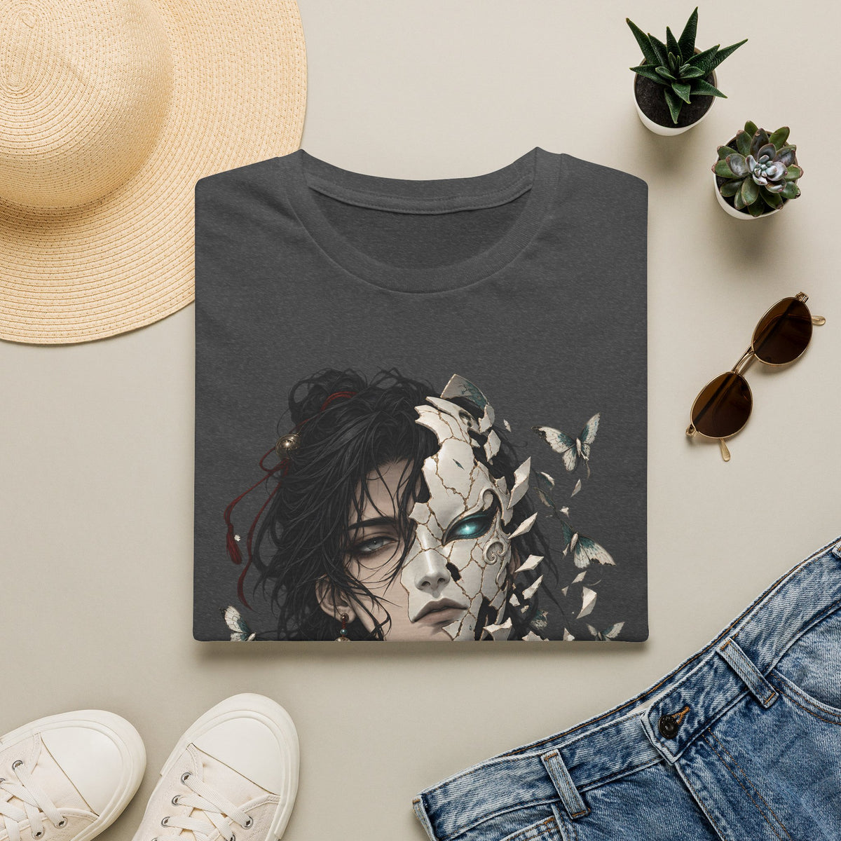 Mask Unfurls | Japanese Anime Style Mask Graphic Shirt
