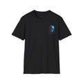 Skull Glitch T-Shirt — Neon Cyberpunk Pocket Graphic