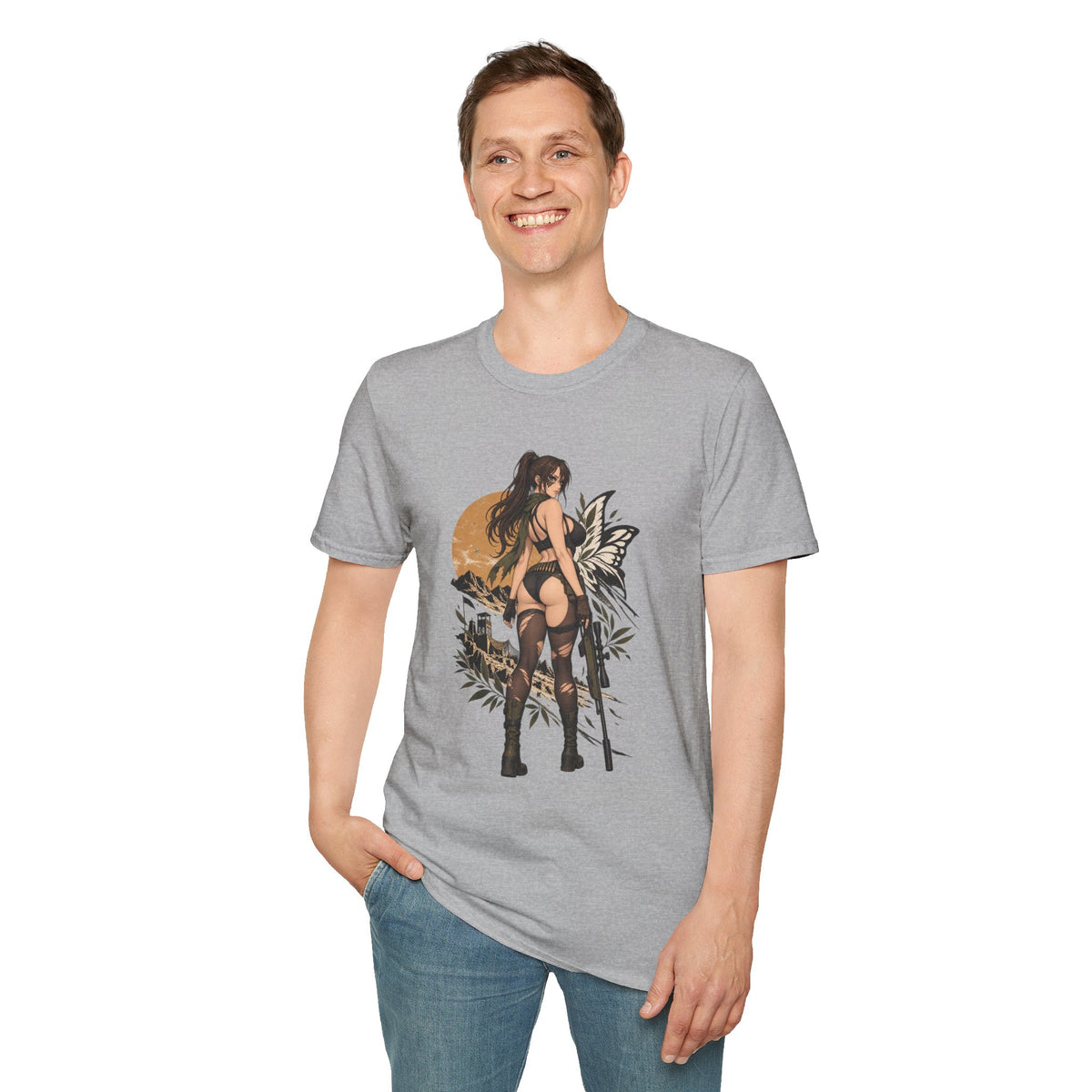 Metal Gear | Quiet | Sexy Pin Up Fantasy Sniper Girl T-Shirt