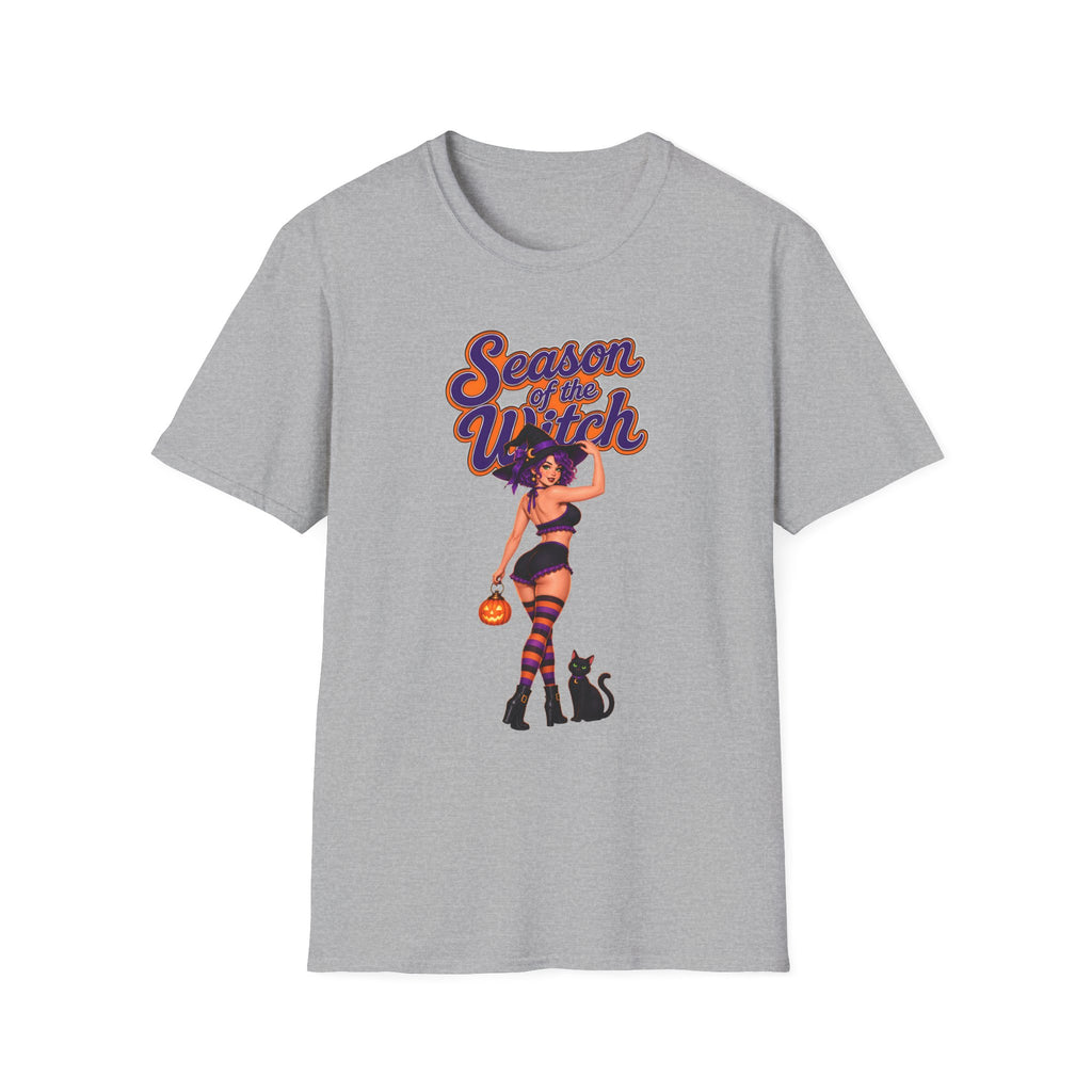Season of the Witch T-Shirt — Retro Pinup Halloween Witch Graphic Tee