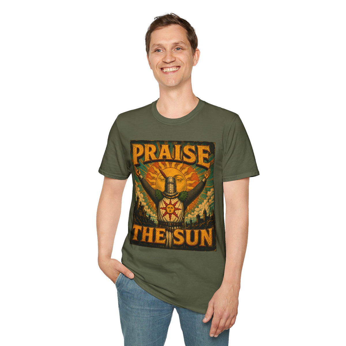 Praise the Sun T-Shirt — Dark Souls-Inspired Gaming Tee