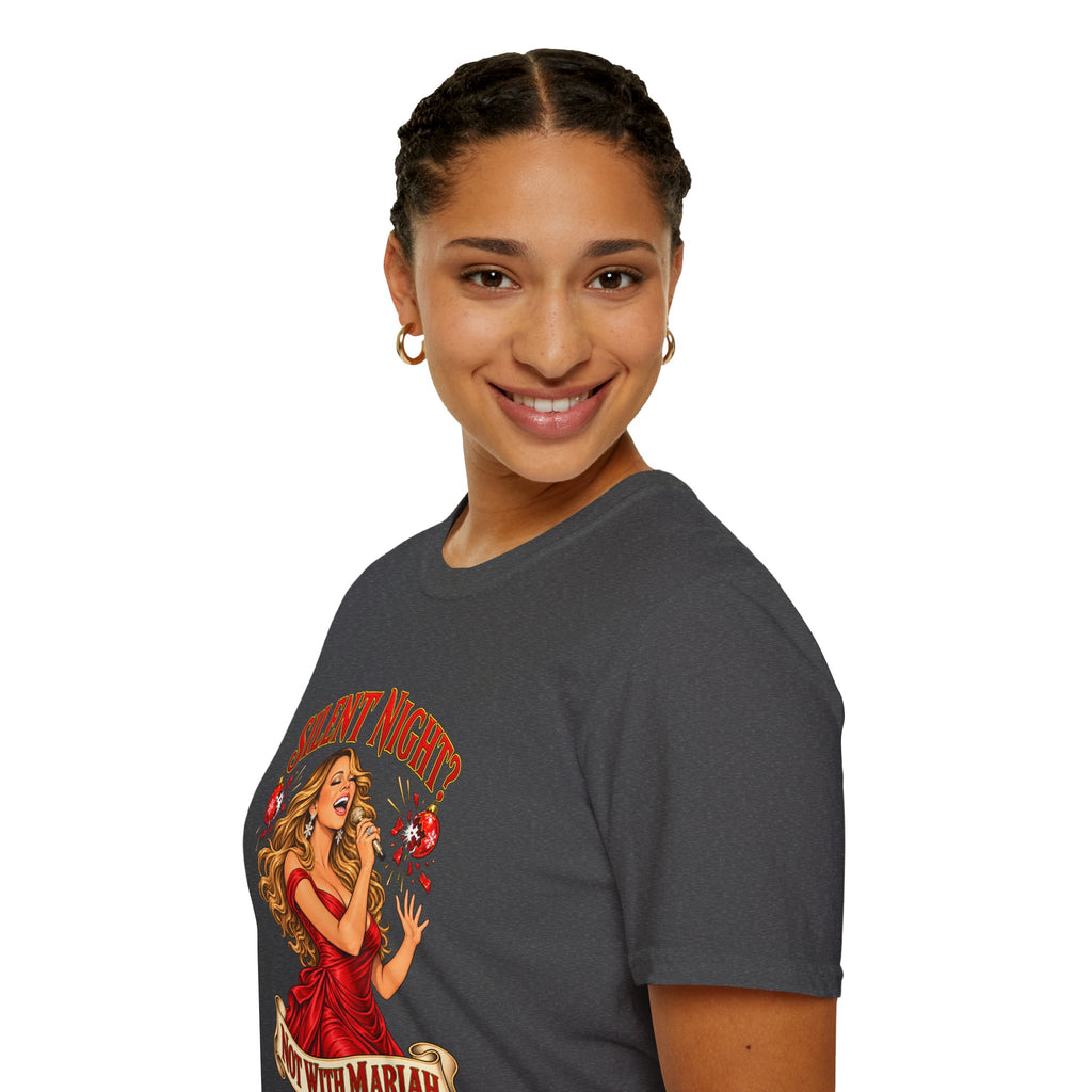 Mariah Carey Christmas T-Shirt | Silent Night? Not With Mariah Retro Holiday Tee