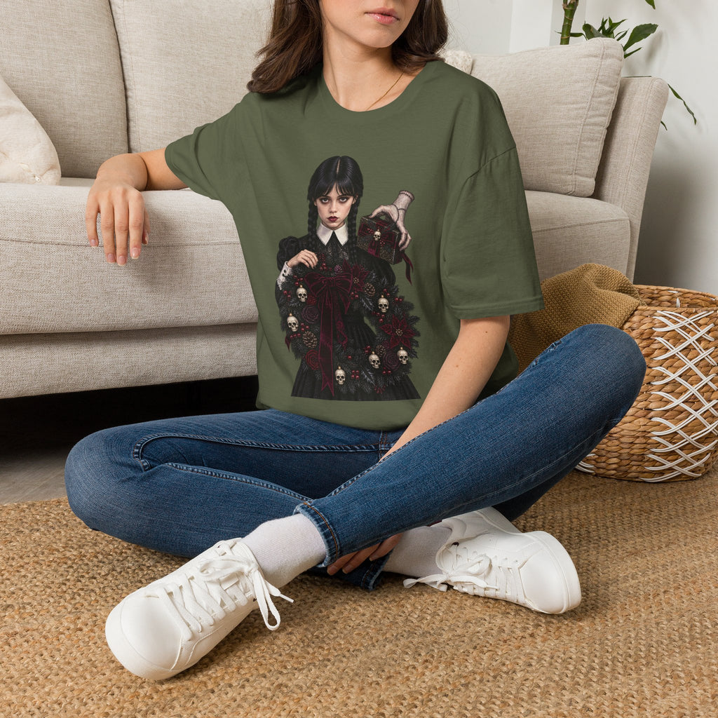 Wednesday Addams | Gothic Chrismtas Portrait T-Shirt