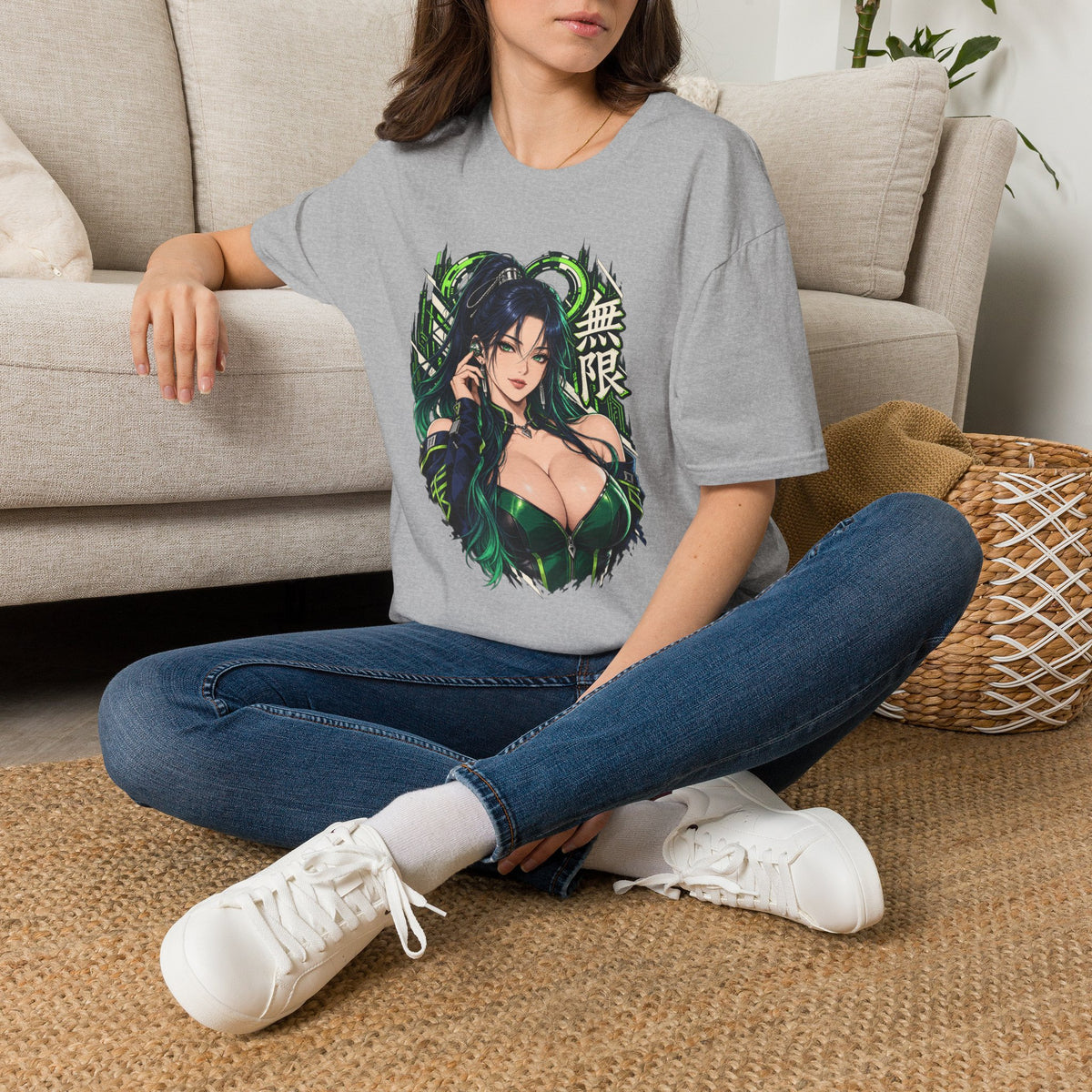 Infinity | Sexy Anime Ninja Pin Up Woman Graphic T-Shirt