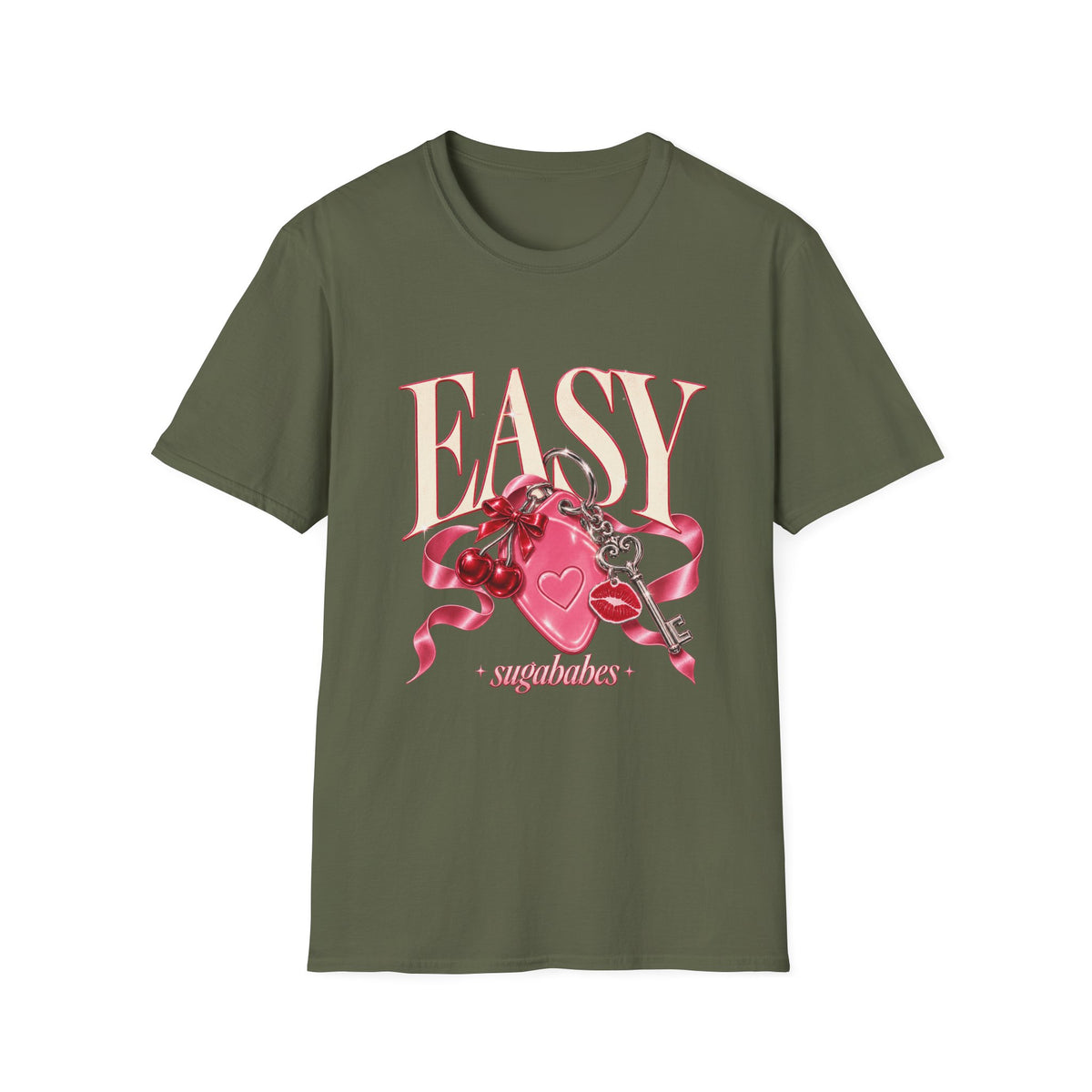 Sugababes | Easy Lockheart Pink Key & Heart Graphic T Shirt