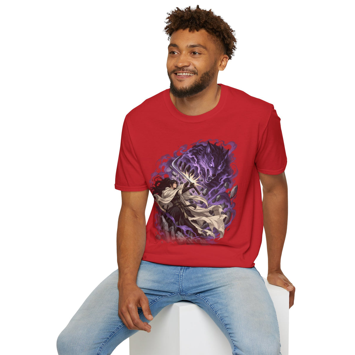 Trial of the Wolf | Samurai Anime Storm Warrior T-Shirt