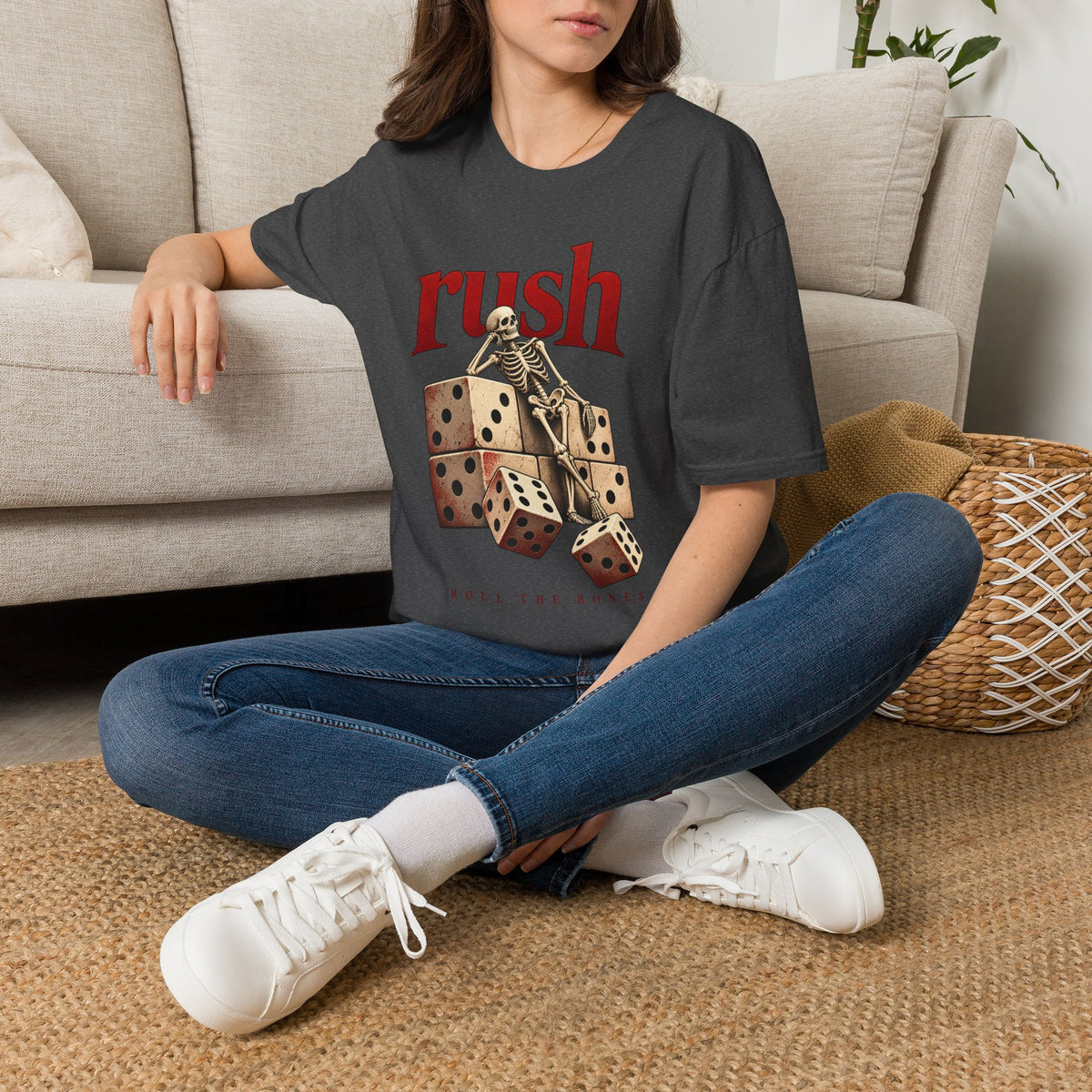 Rush | Roll the Bones | Dice Skeleton Prog Band T-Shirt