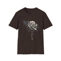 Gothic Skull Rose T-Shirt Design | Raven Wings & Skeleton Key