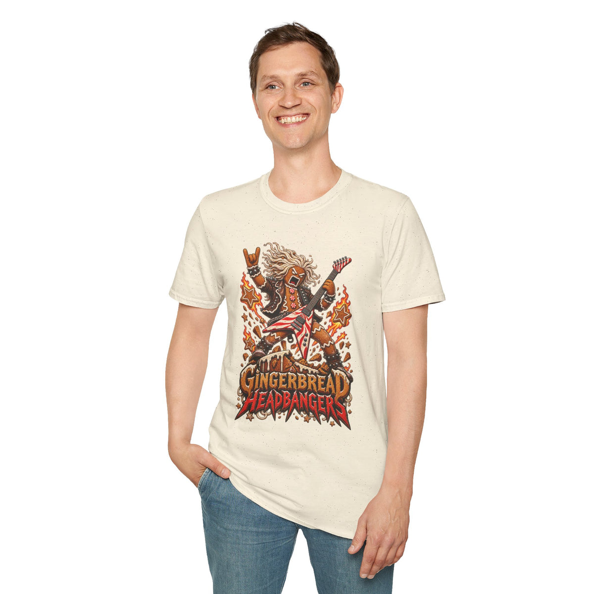 Gingerbread Headbangers | Christmas Funny Rock T-Shirt