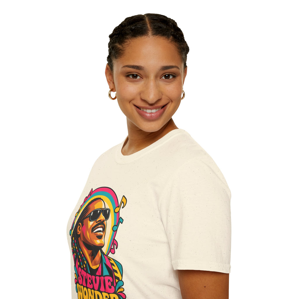 Stevie Wonder Life in Colour Music Legend Portrait T-Shirt