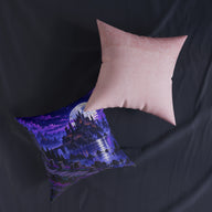 Moonlit Castle Pixel Art Gothic Fantasy Cushion | Decorative Sofa Pillow