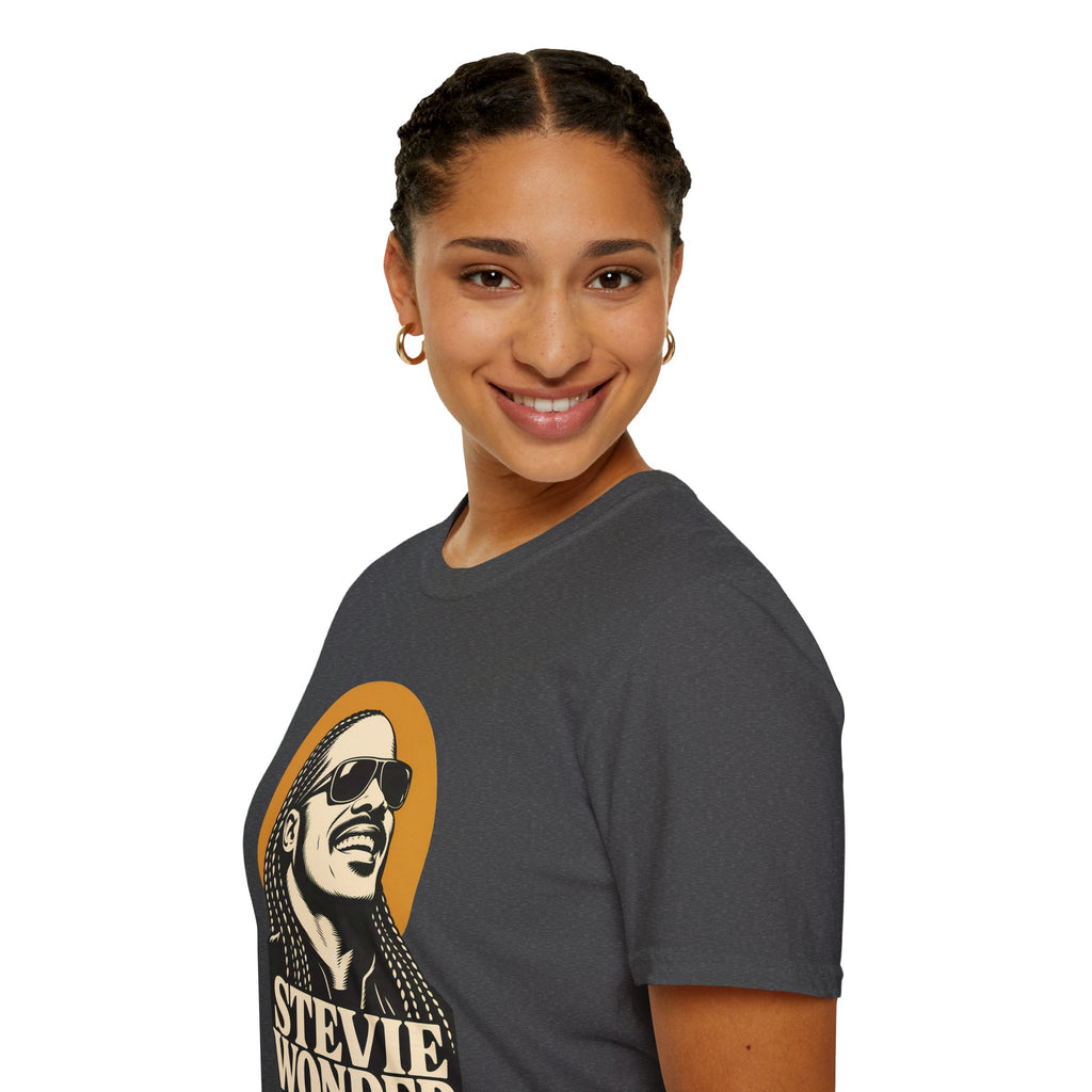Stevie Wonder Graphic T-Shirt - Retro Soul Music Tee