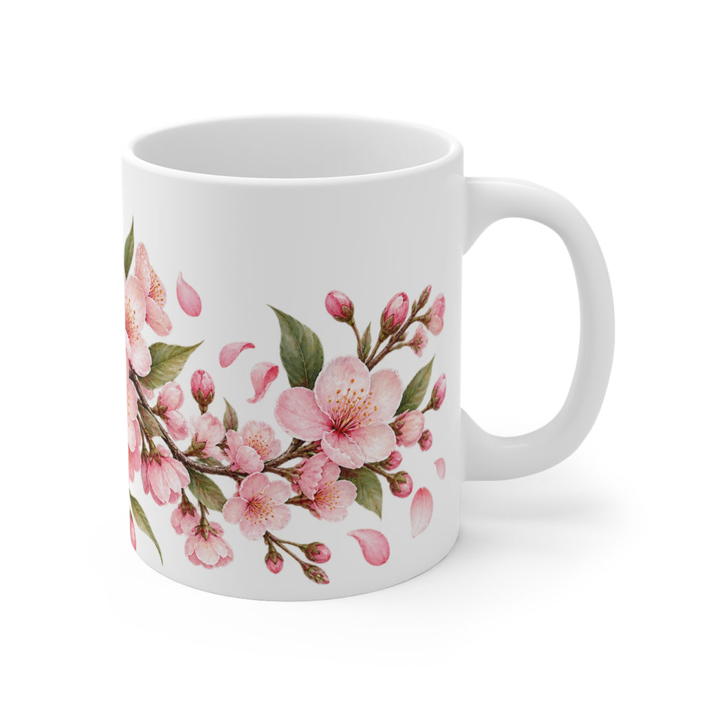 Pastel Pink Cherry Blossom Mug | Sakura Floral Design