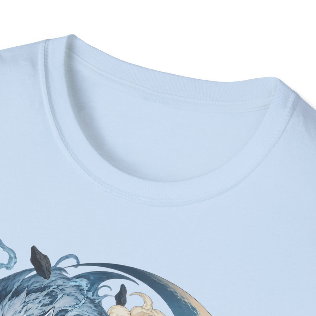 Wolf Spirit T-Shirt | Japanese Samurai | Yin Yang Blue & White Wolves Graphic Tee