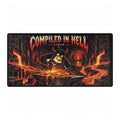 Compiled in Hell Linux Desk Mat | Tux Demon Gamer Mousepad
