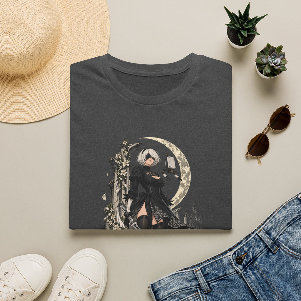 2B | Nie: Automata | Anime Gothic Warrior Moonlight Pin Up T-Shirt