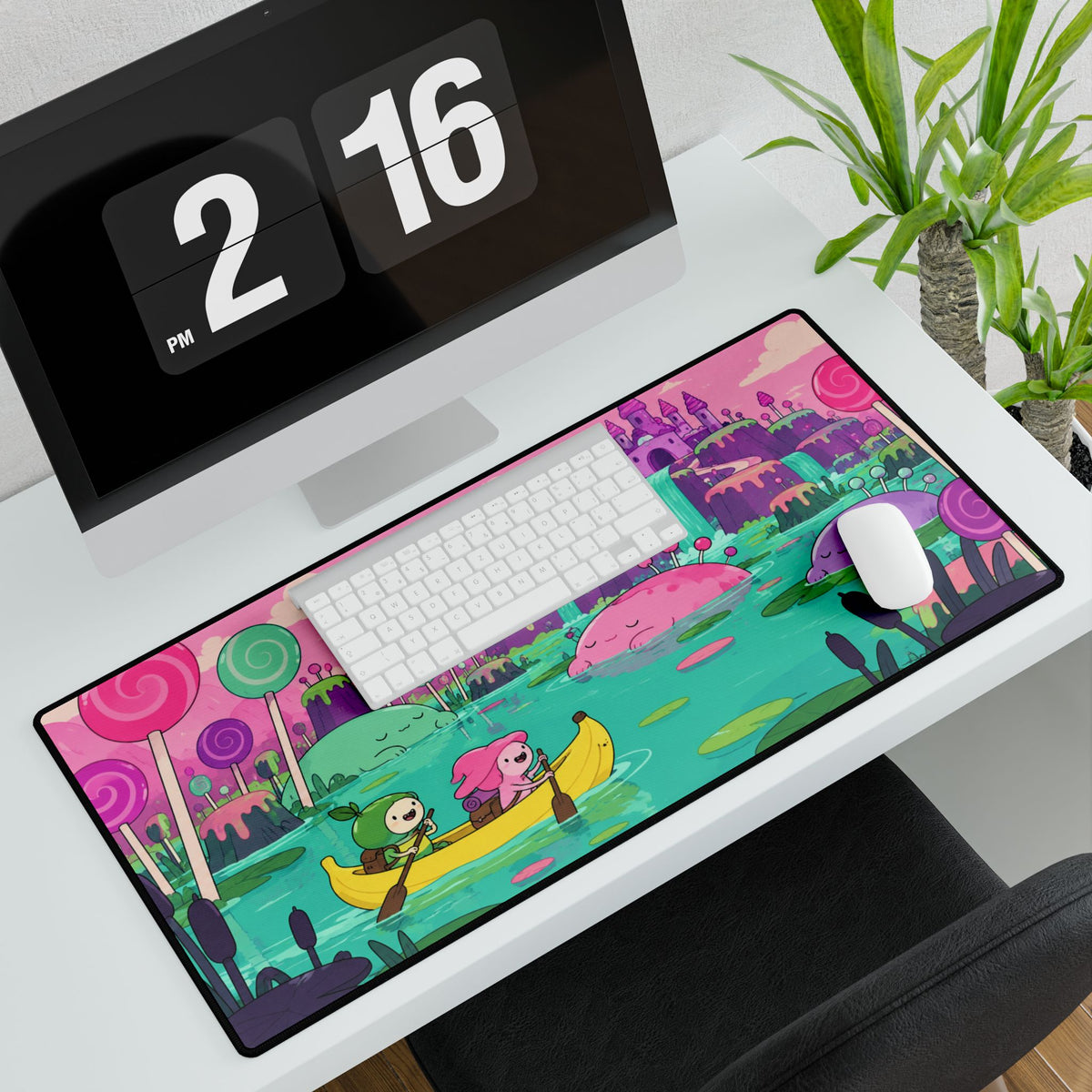 Mouse Mat | Candyland Adventure | Cute Pastel Fantasy Gaming Desk Mat