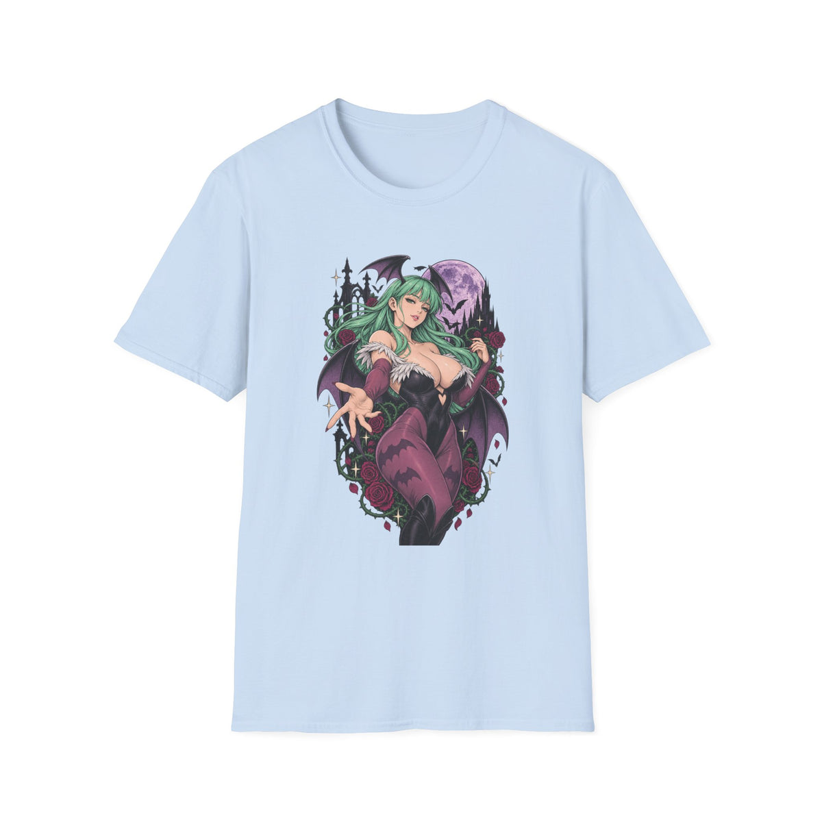 Morrigan | Sexy Succubus Pin Up Girl | Gothic Sorceress Halloween Gamer T-Shirt
