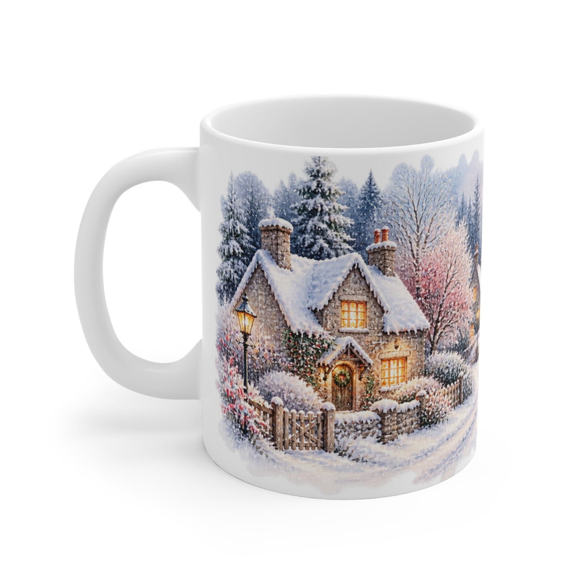Winter Wonderland Mug | Snowy Village Watercolour | Cosy Winter Gift