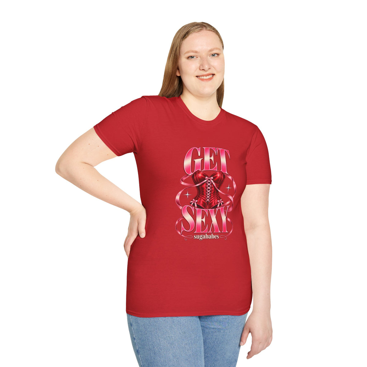 Get Sexy | Sugababes | Corset Retro Pink Y2K Vibe Graphic T Shirt