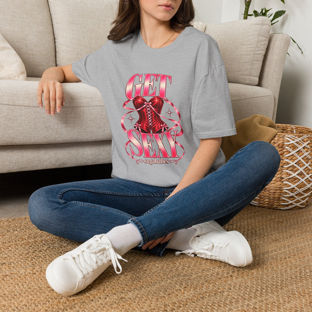 Get Sexy | Sugababes | Corset Retro Pink Y2K Vibe Graphic T Shirt