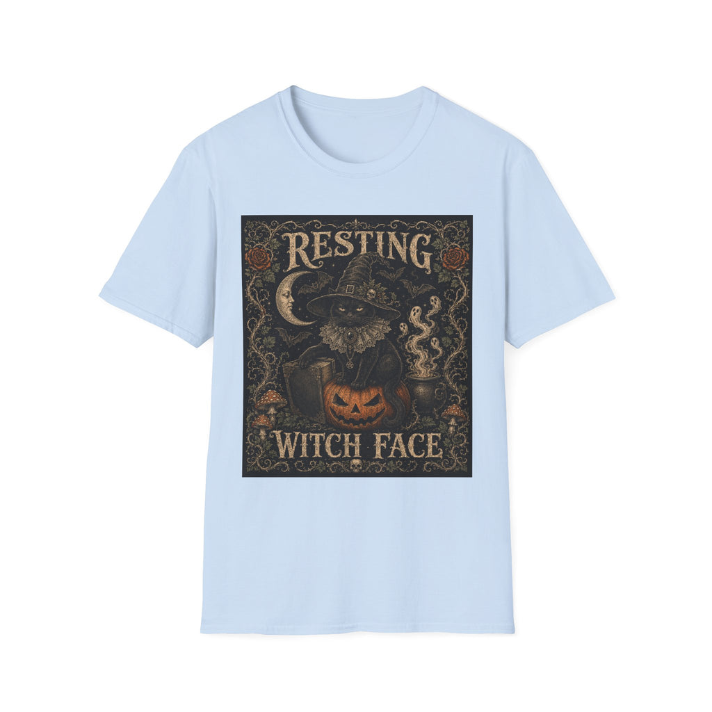 Resting Witch Face T-Shirt — Vintage Halloween Witch Graphic Tee