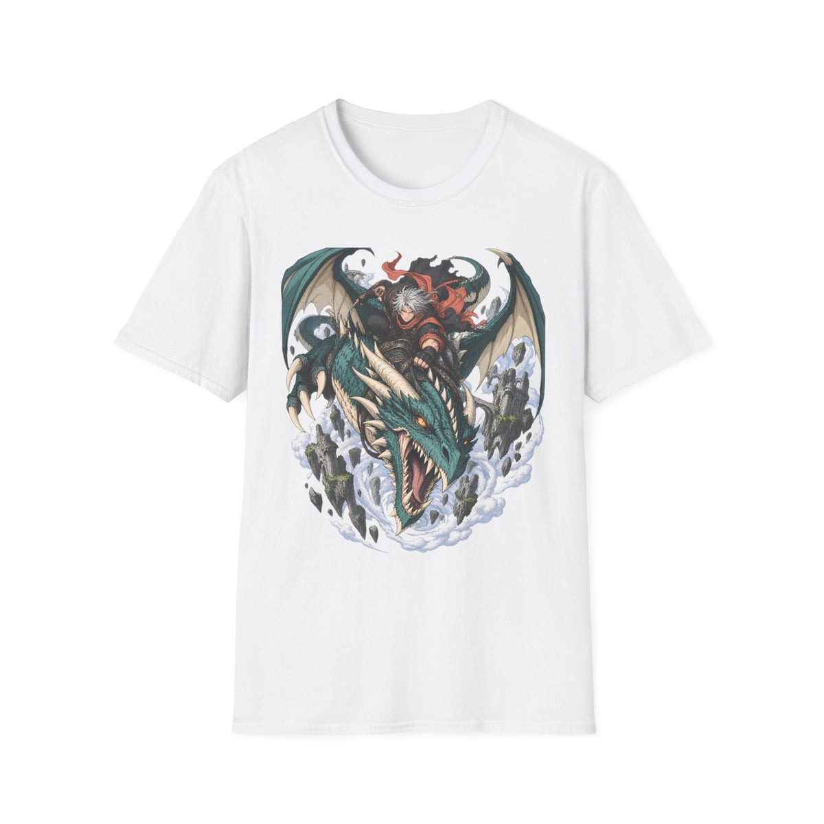 Dragon Rider | Japanese Anime Style Fantasy Sea Serpent T-Shirt