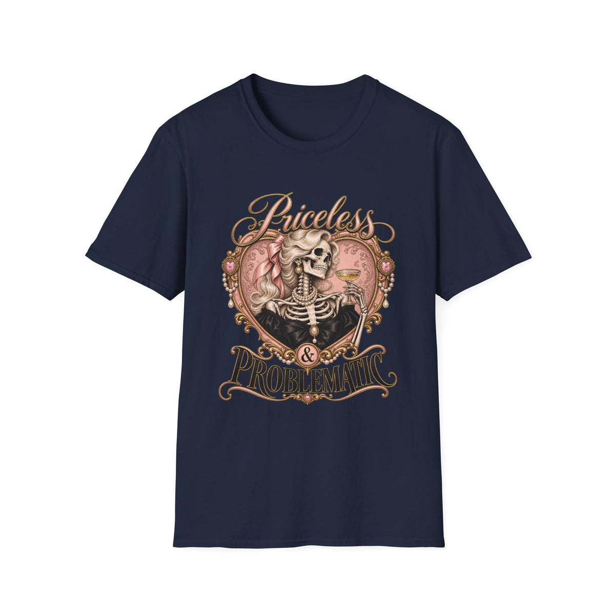 Priceless & Problematic Skeleton Heart Tee