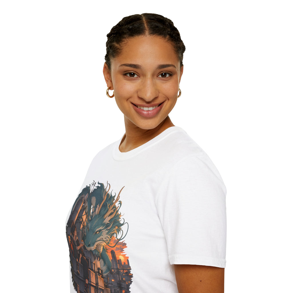 Serpent Cityscape | Urban Japanese Dragon T-Shirt