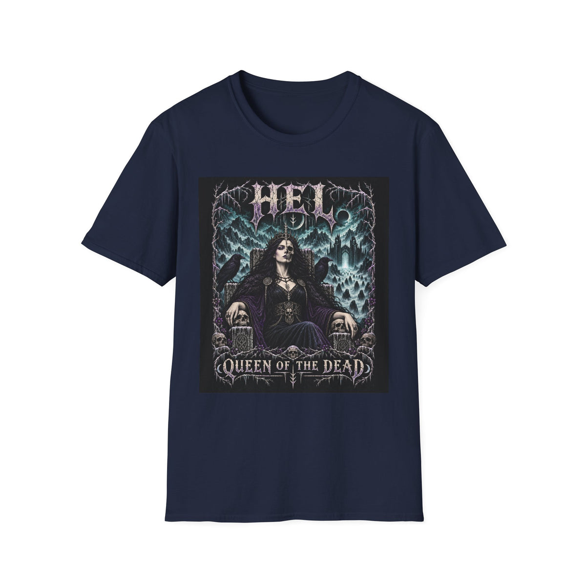 Hel Queen of the Dead T-Shirt — Gothic Metal Band Art Tee