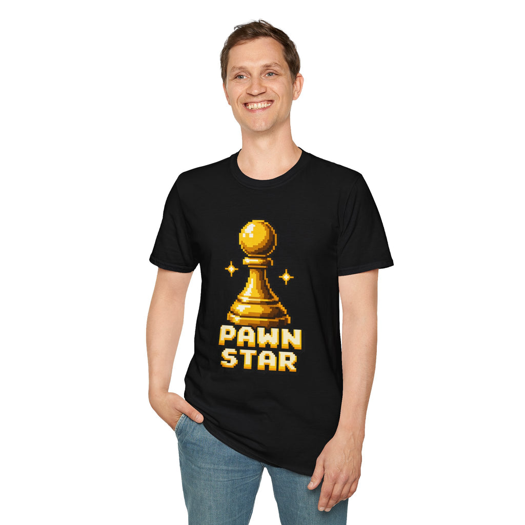 Chess Pawn Star | Retro Pixel Graphic Tee