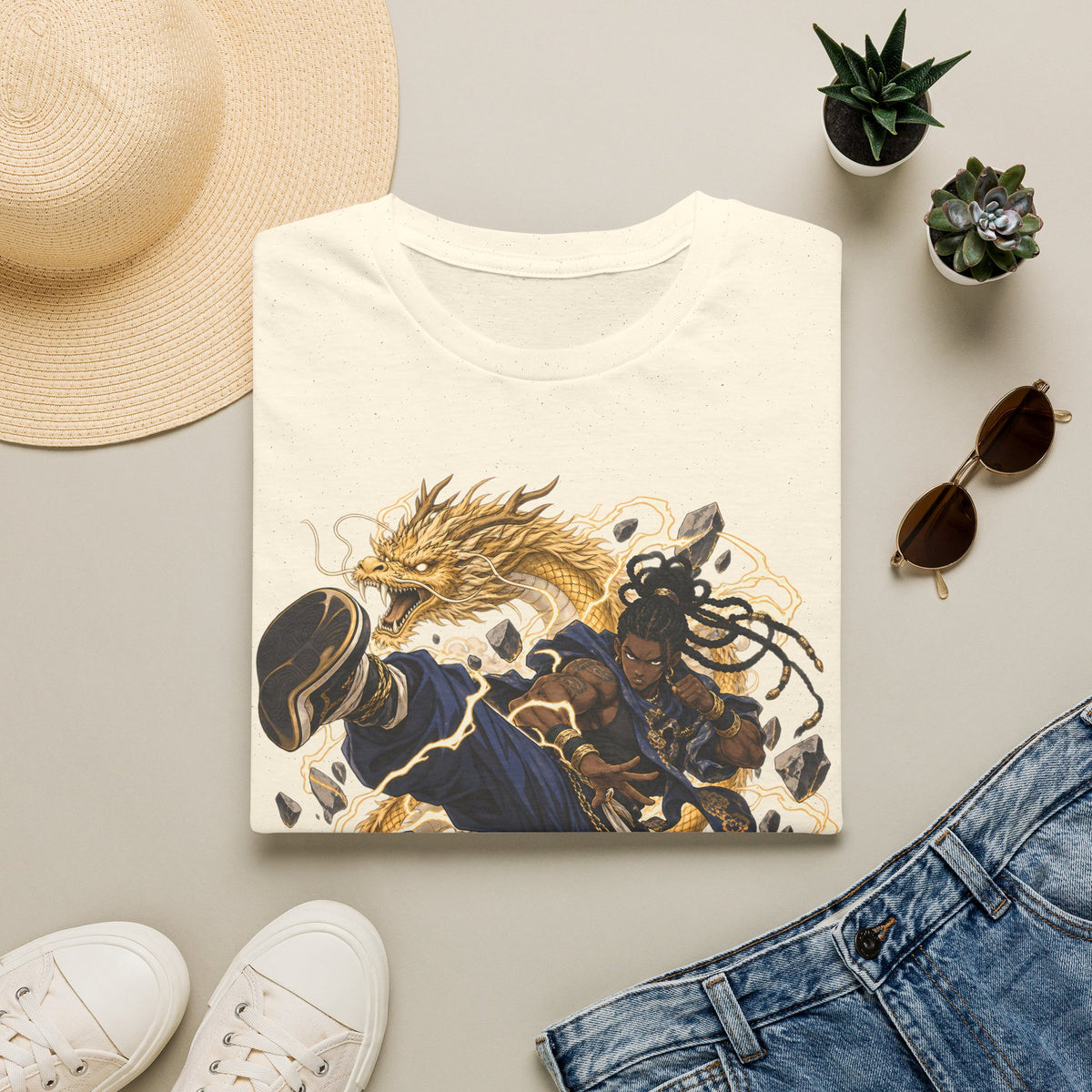 Golden Dragon | Ninja Dragon Kick | Martial Arts Warrior T Shirt