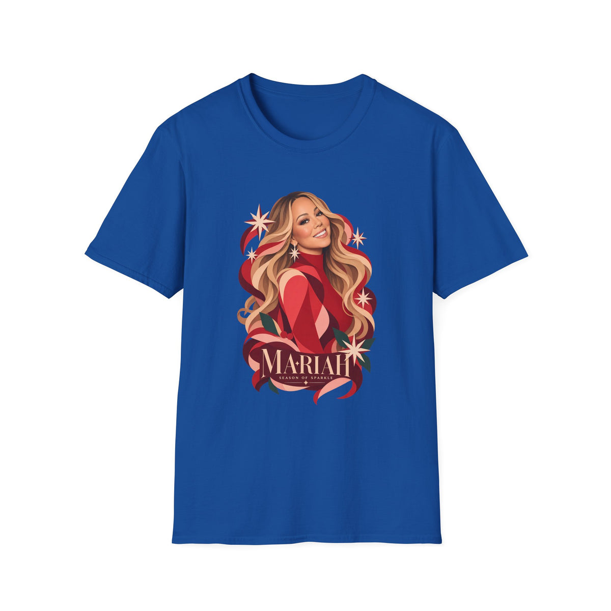 Mariah Carey | Holiday Diva Graphic Tee | Retro Red Star Portrait