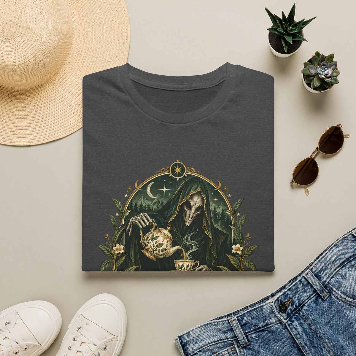 Suriel Tea Society | Freshley Brewed Gossip | ACOTAR Book Graphic T Shirt