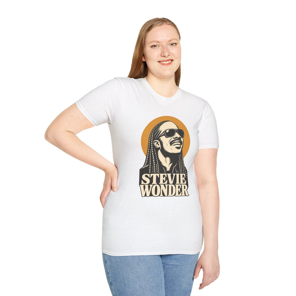 Stevie Wonder Graphic T-Shirt - Retro Soul Music Tee
