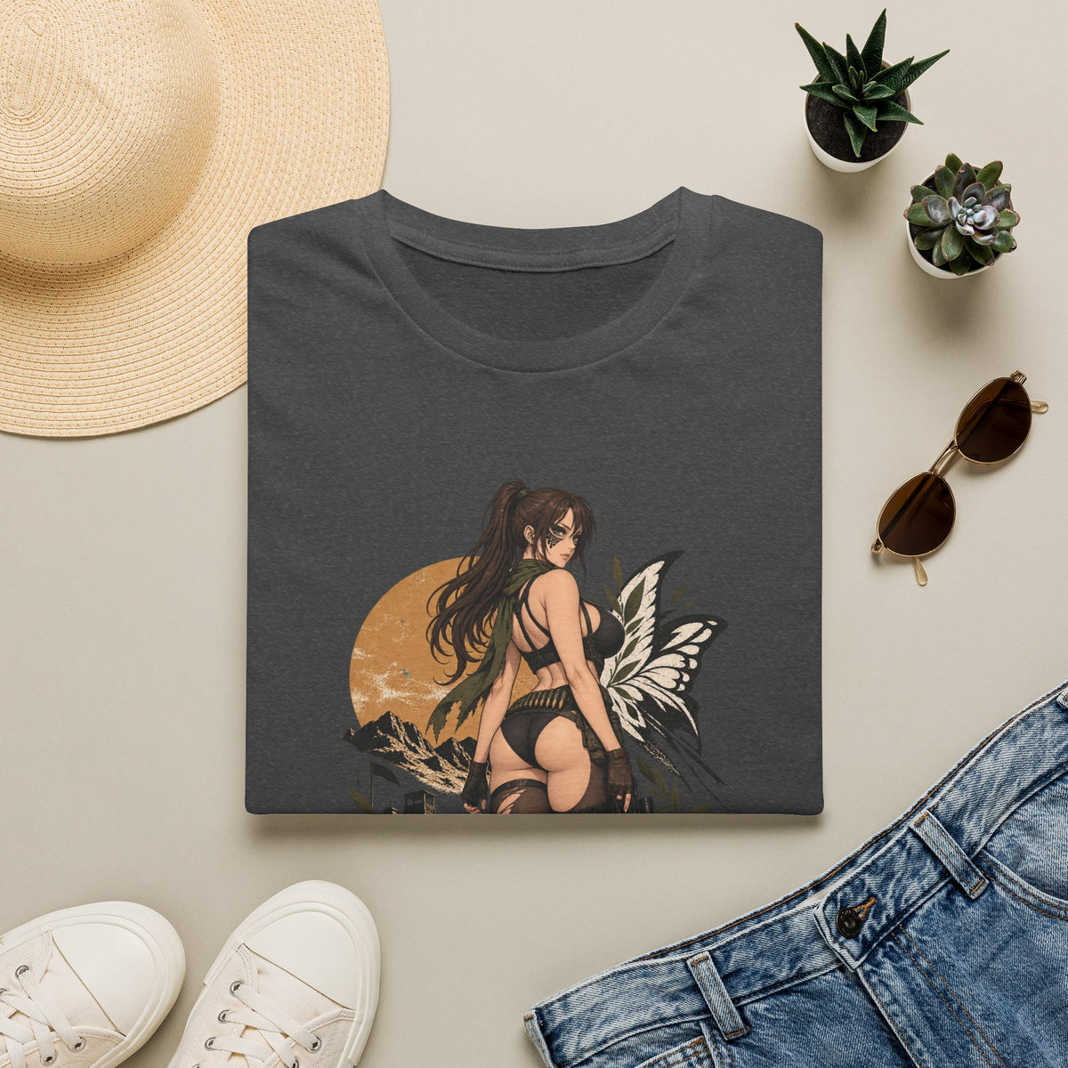 Metal Gear | Quiet | Sexy Pin Up Fantasy Sniper Girl T-Shirt
