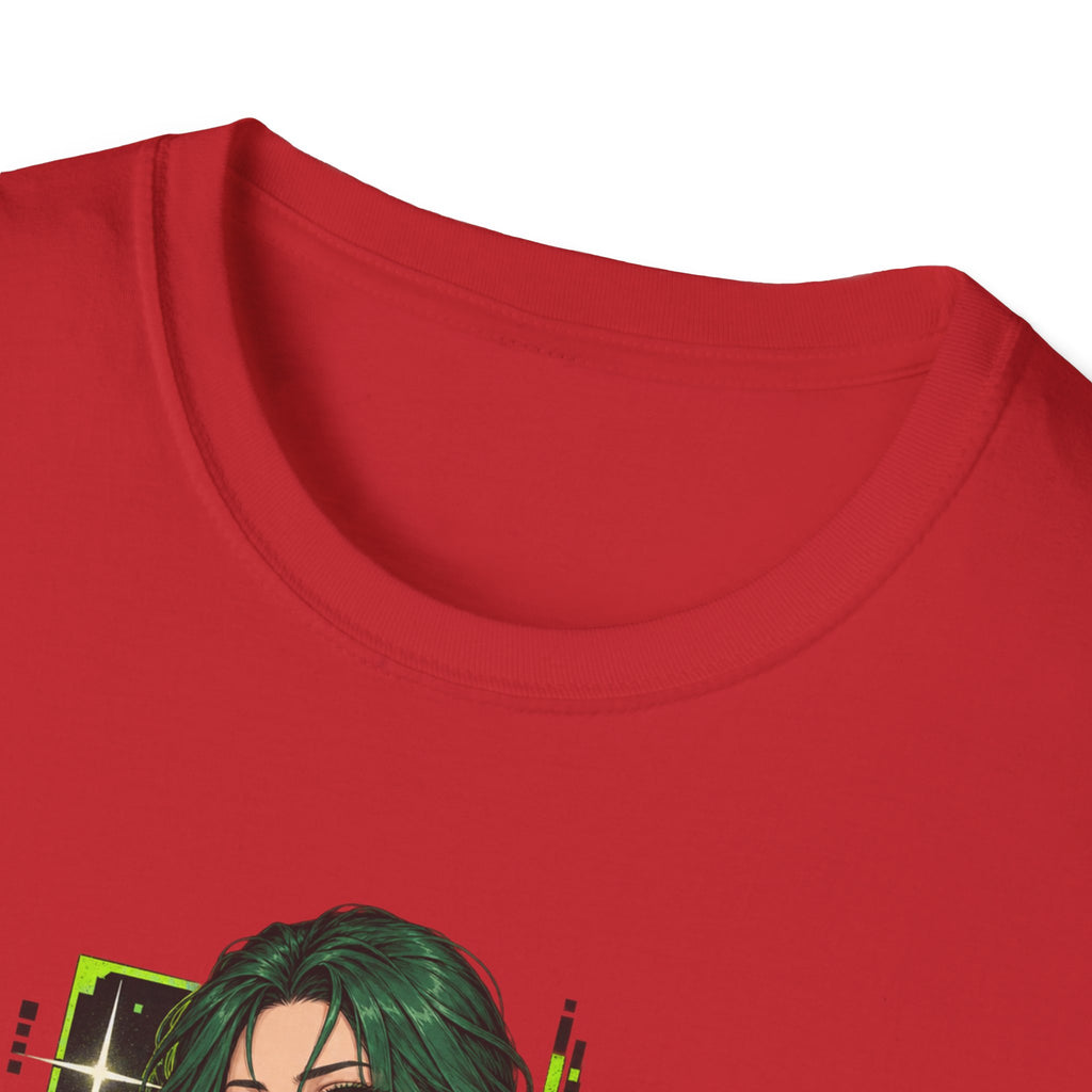 Jade | Anime Green-Haired Sexy Pin Up Girl Warrior Graphic Shirt