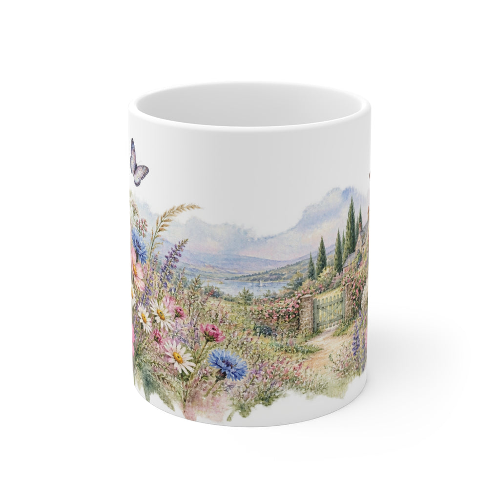 Wildflower Garden Watercolour Mug | Cottage Meadow Flowers