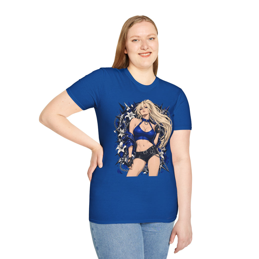 Electric Girl | Japanese Anime | Blonde Bombshell Pin Up Graphic Shirt