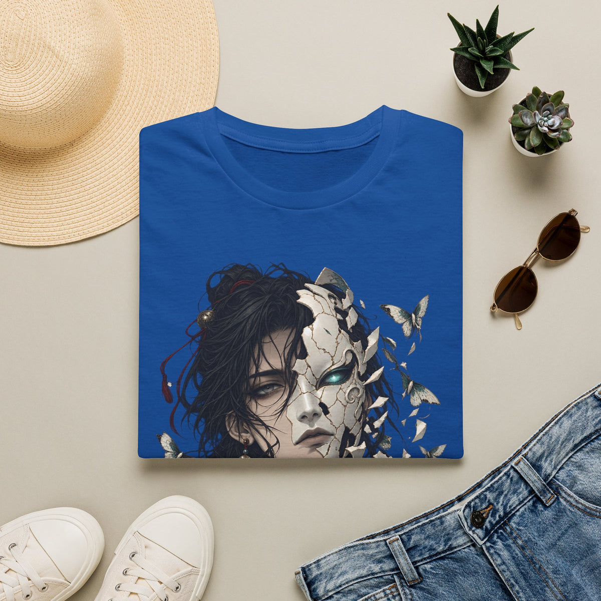 Mask Unfurls | Japanese Anime Style Mask Graphic Shirt