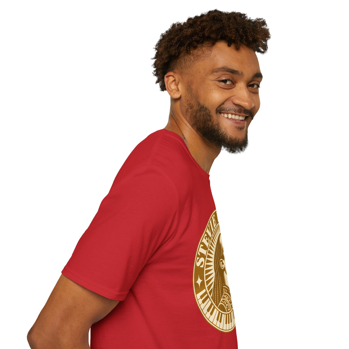 Stevie Wonder Graphic T-Shirt - Vintage Gold Portrait Tee