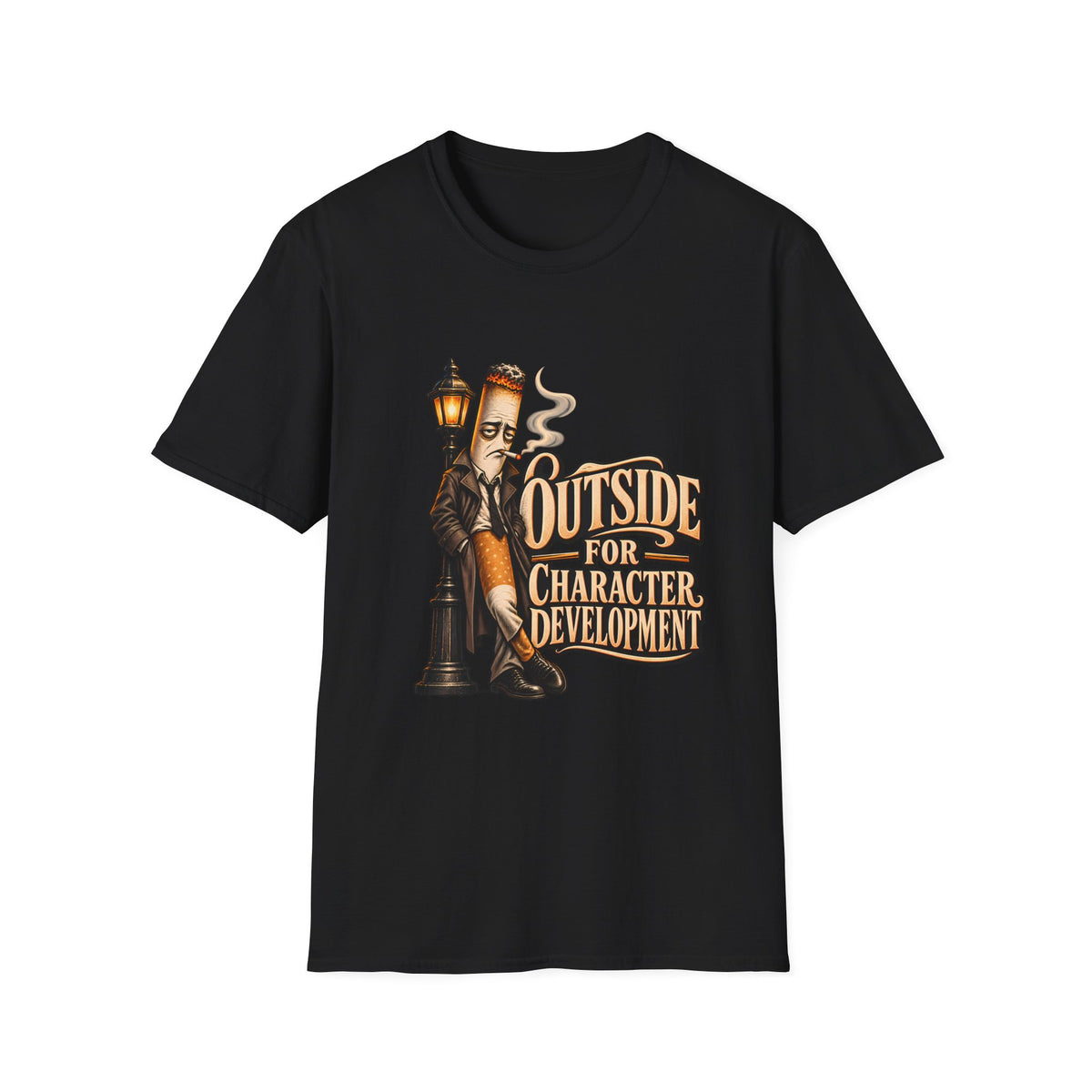 Outside for Character Development | Humorous Vintage Cigarette Graphic