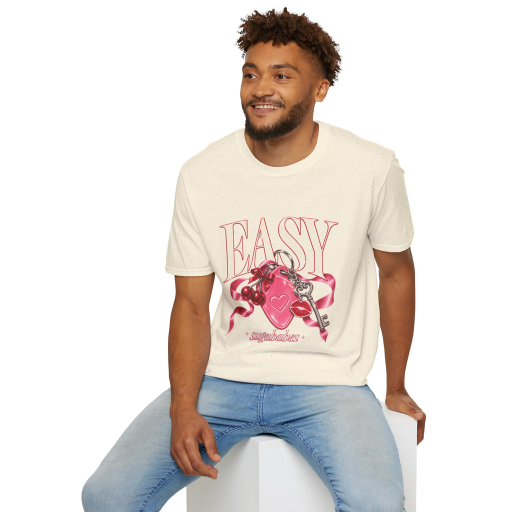 Sugababes | Easy Lockheart Pink Key & Heart Graphic T Shirt
