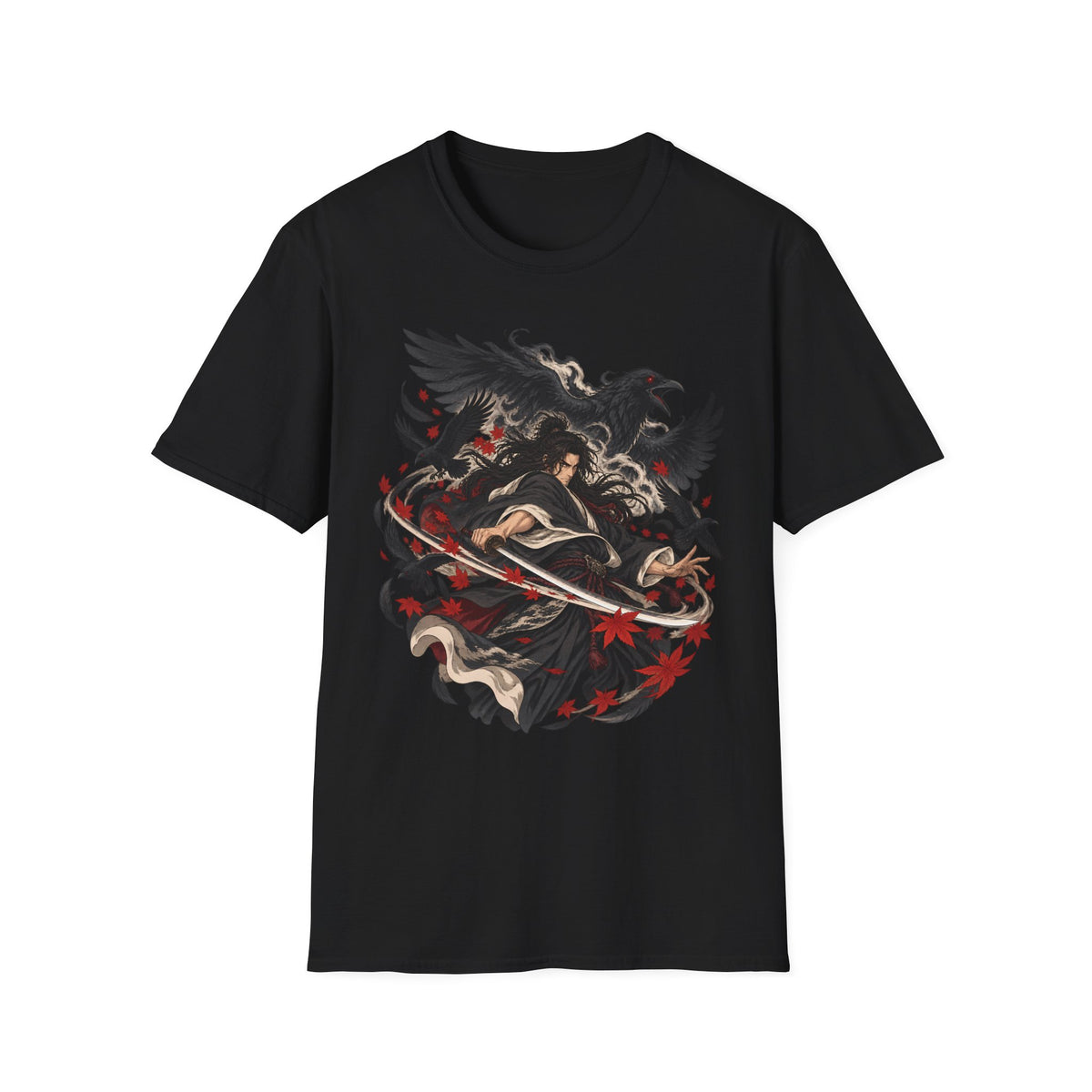 Raven Master | Japanese Samurai | Dark Fantasy T-Shirt