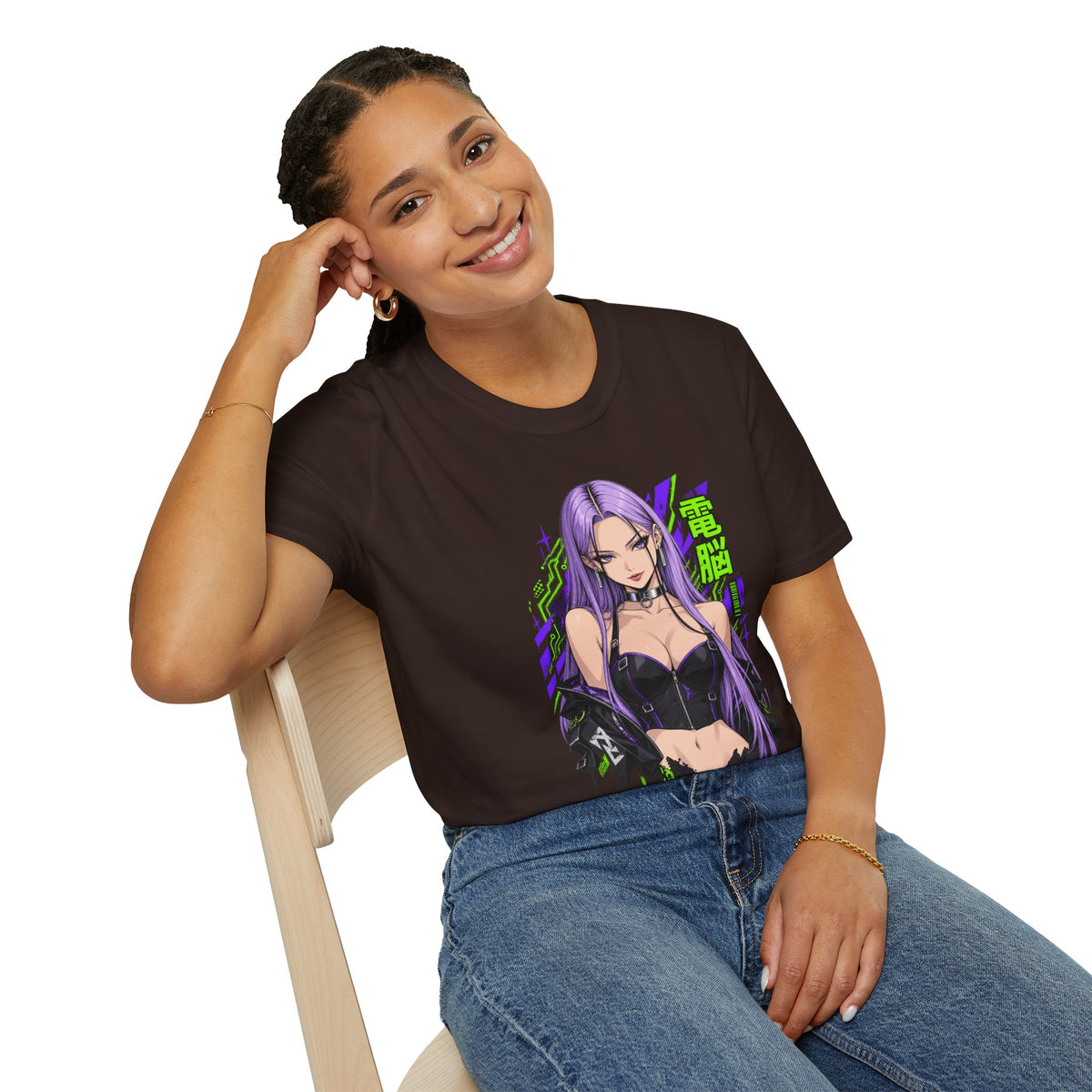 Violet | Anime Cyber Sexy Pin Up Girl T-Shirt