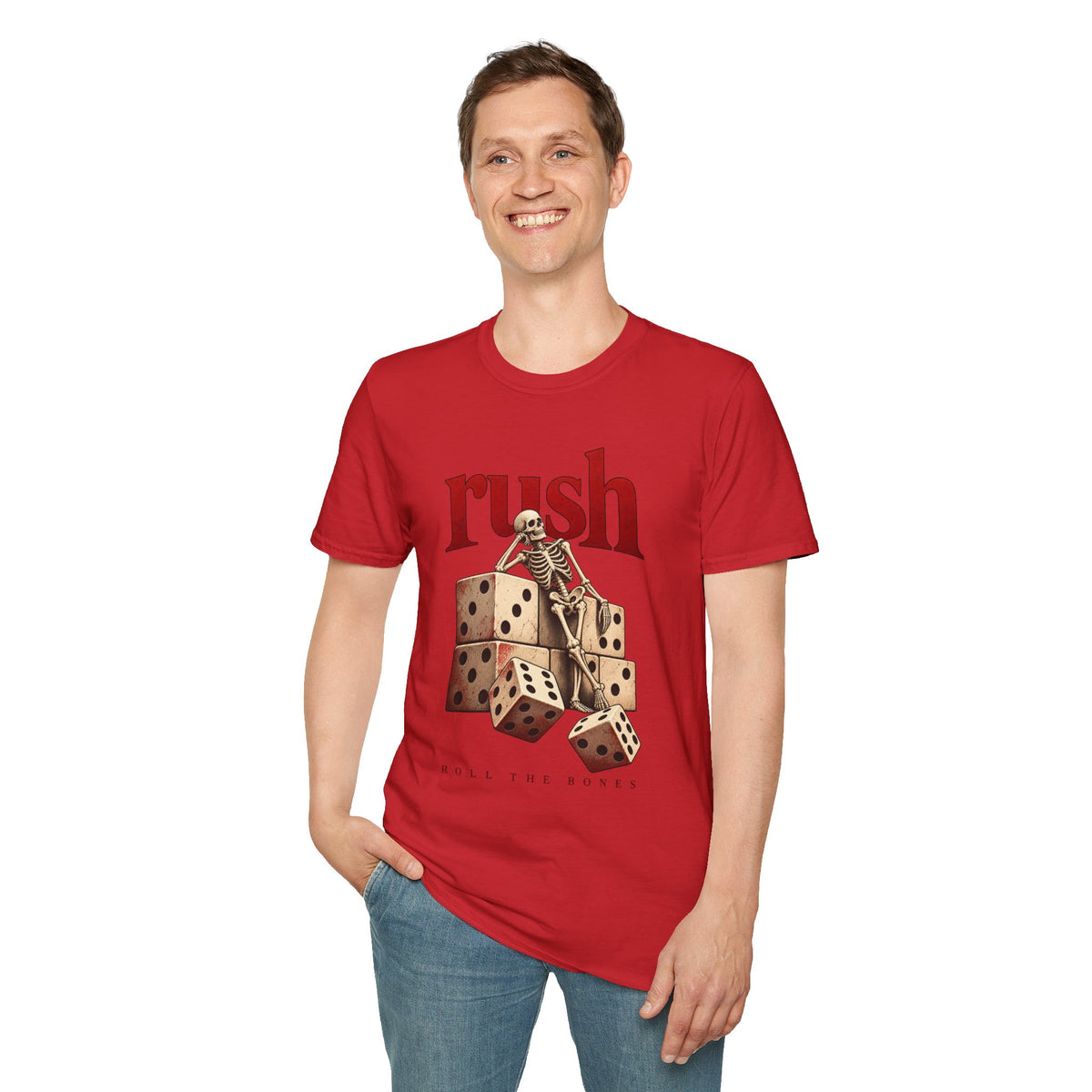 Rush | Roll the Bones | Dice Skeleton Prog Band T-Shirt