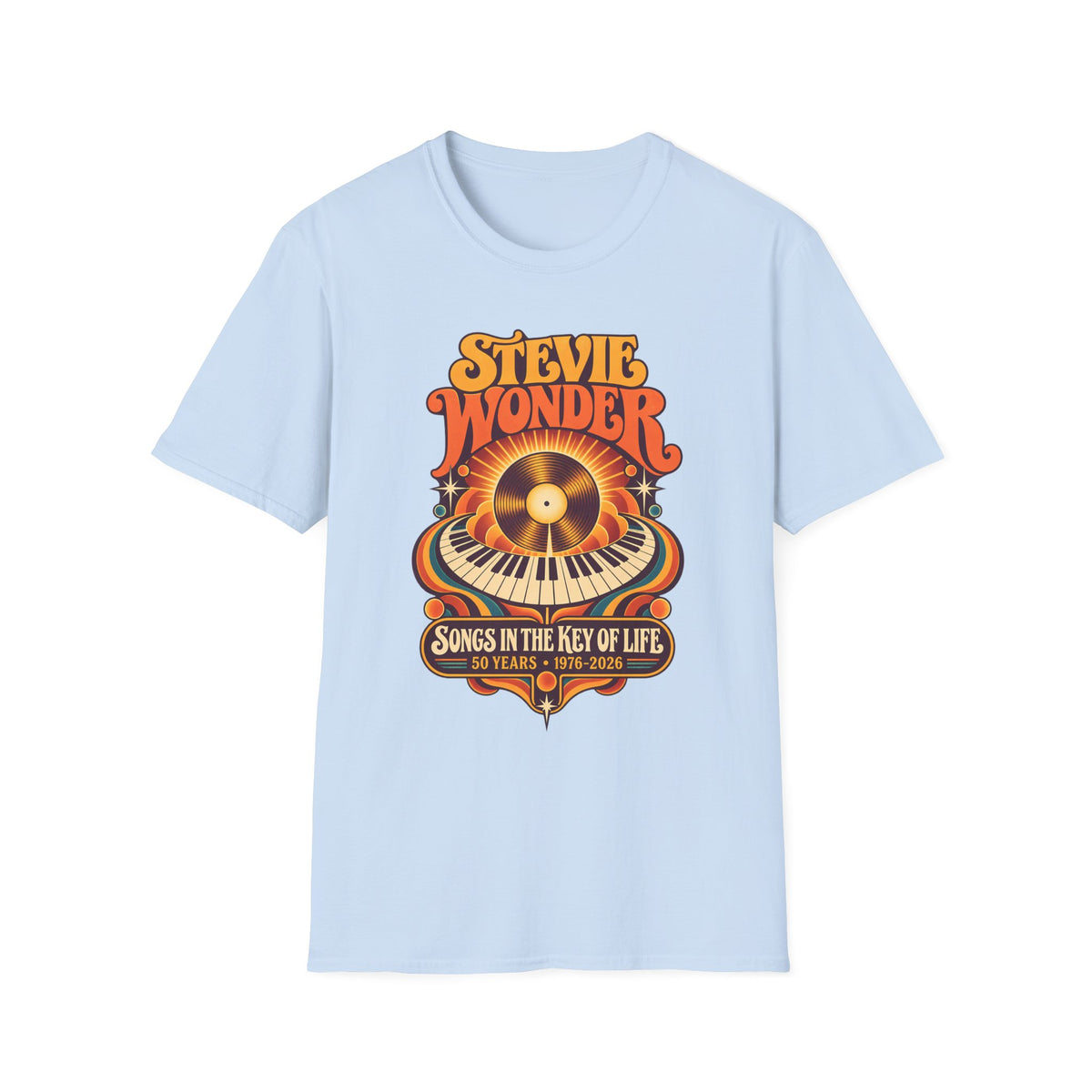 Stevie Wonder Retro Vinyl Tee - Songs In The Key Of Life Graphic T-Shirt