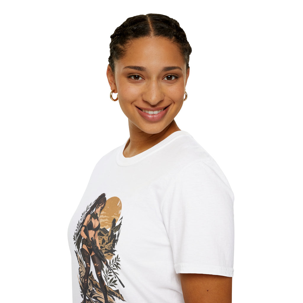 Quiet | Metal Gear | Sexy Sniper Pin up Fantasy Warrior Woman T-Shirt