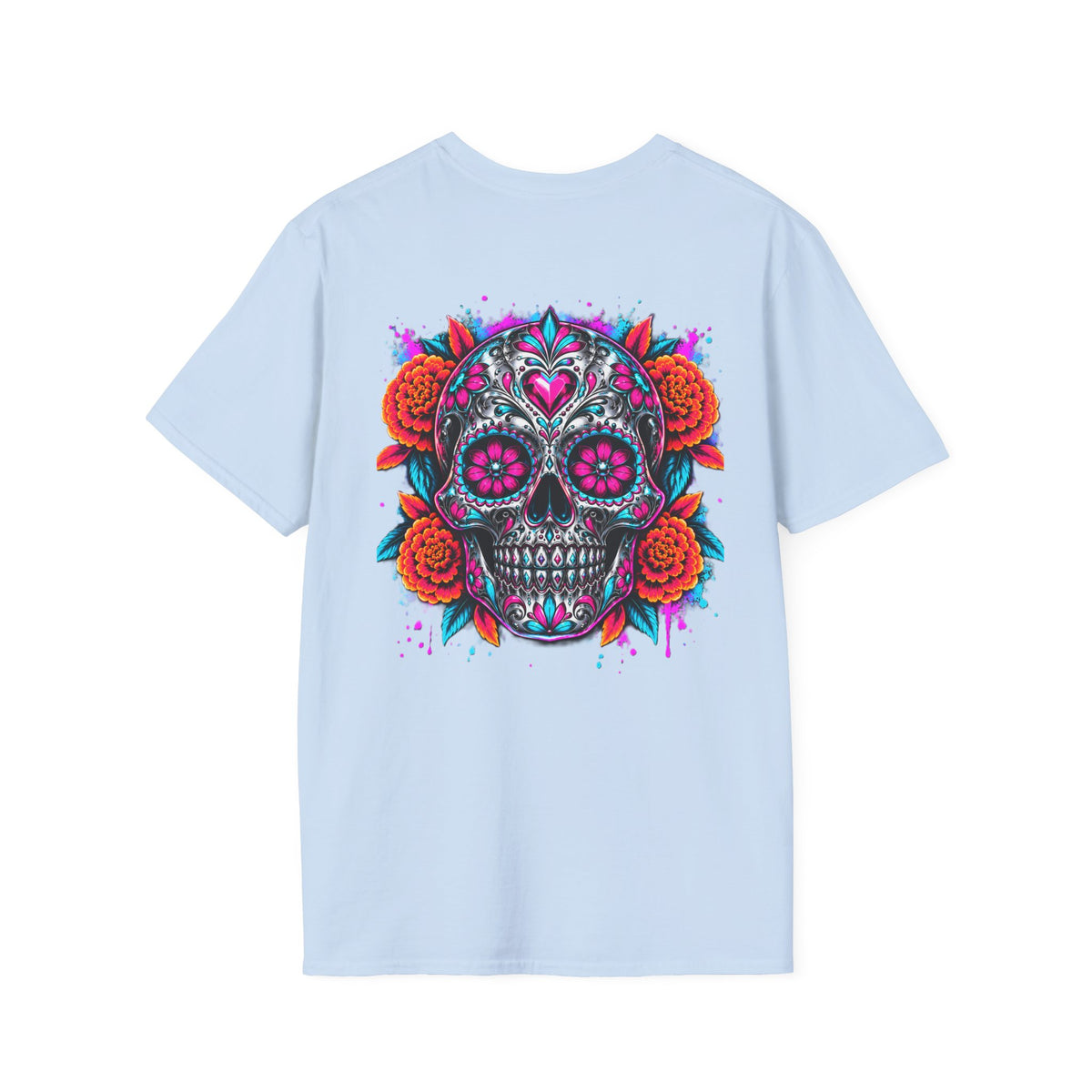 Sugar Skull | Colourful | Day of the Dead |  Floral Skull Tee